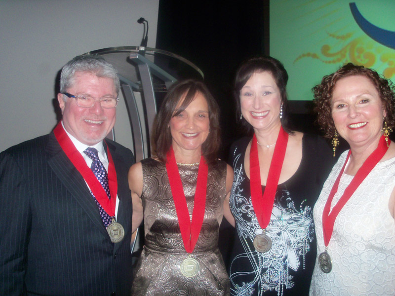 Honoree Drs. Milton Seiler and Susan Jeanfreau with Vanessa Batson and Debbie Smith