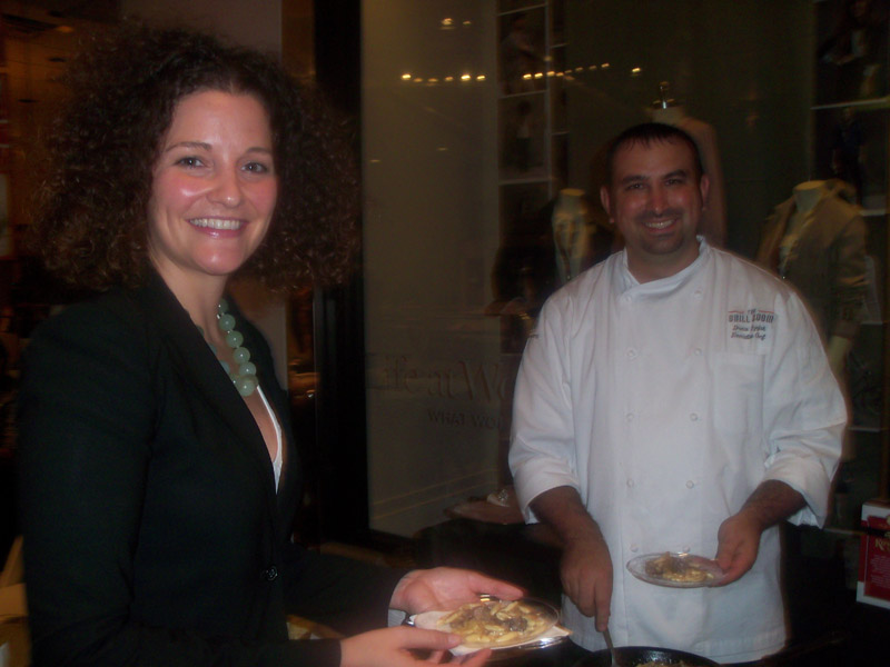 Sara Kavanaugh and Chef Drew Dzejak of The Grill Room